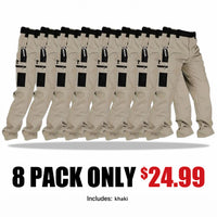 Khaki-8 PACK ONLY $29